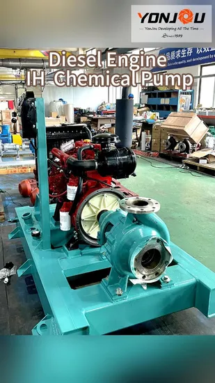 Ih High Volume End Suction Single Stage Stainless Steel Water Chemical Centrifugal Pump for Acid Feed Processing
