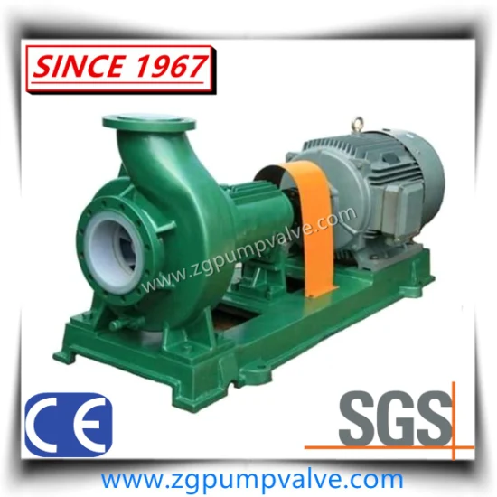 Fluoroplastic, PFA, F46, PTFE Fluorine Plastic Lined/Lining Centrifugal Pump for Sulfuric Acid (H2SO4) Chemical Solutions
